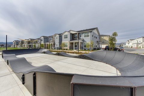 Skate area with small ramps, Apartment Exteriors